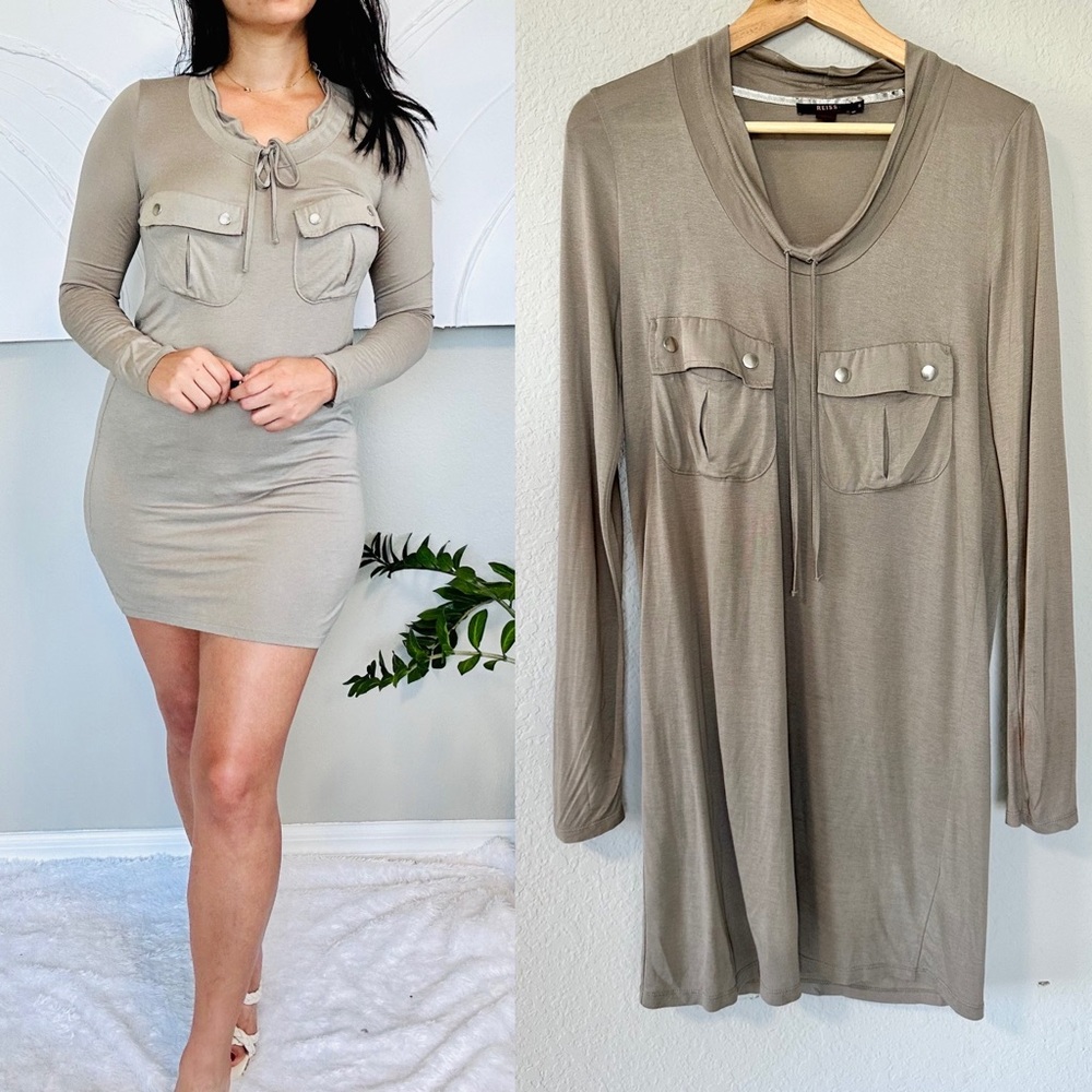Reiss Long Sleeve Utility Ettie Shirt Dress!